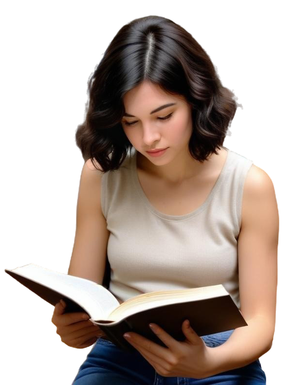 A girl reading-image